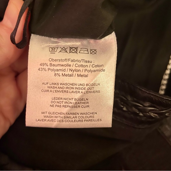 CRiSCA Black Peplum Skirt With Varied Fabric Details Size GB 12 - Picture 9 of 11